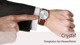  Presentation with modern - Amazing PPT layouts having modern watch on a businessman' backdrop and a lemonade colored foreground