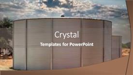  Presentation with ground water - PPT layouts having modern-water-reservoir background and a gray colored foreground