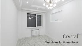  Presentation with empty - Audience pleasing PPT theme consisting of modern-white-empty-room-mockup backdrop and a light gray colored foreground