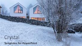  Presentation with nobody - Colorful slide deck enhanced with modern-white-house backdrop and a light blue colored foreground