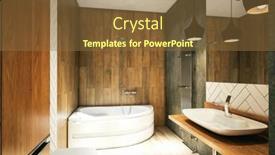  Presentation with bathroom - Beautiful PPT layouts featuring modern-white-interior backdrop and a tawny brown colored foreground