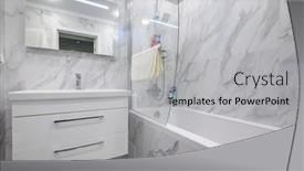  Presentation with marble - Theme having modern-white-marble-bathroom-interior background and a light gray colored foreground