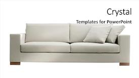  Presentation with modern black and white trees - Cool new PPT theme with modern white suede couch isolated backdrop and a white colored foreground