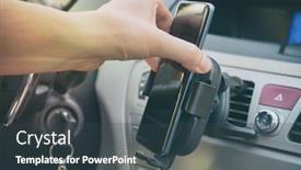  Presentation with wireless - Beautiful slides featuring modern-wireless-smartphone-charging backdrop and a dark gray colored foreground