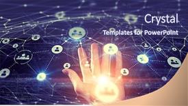  Presentation with wireless - Cool new slide deck with modern wireless technology - presenting wireless technologies mixed media backdrop and a ocean colored foreground