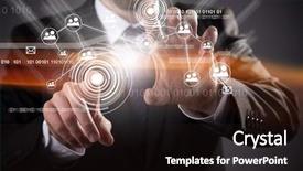  Presentation with 5g wireless technology - Slide set with modern wireless technology and social background and a  colored foreground