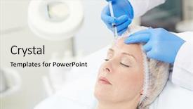  Presentation with anti aging - Theme enhanced with modern woman having anti-aging background and a white colored foreground