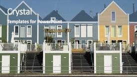  Presentation with modern - Cool new PPT theme with modern wooden houses in carribbean backdrop and a  colored foreground