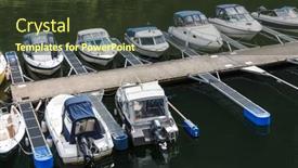  Presentation with boats - PPT theme having modern-yachts-and-boats background and a tawny brown colored foreground