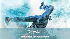  Presentation with dancing - Audience pleasing PPT layouts consisting of modern young man dancer dancing backdrop and a teal colored foreground