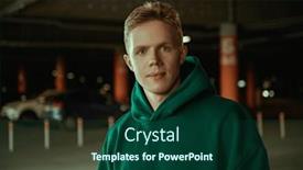  Presentation with young generation - Slides having modern-young-man background and a forest green colored foreground