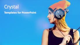  Presentation with blue music - PPT theme having blue sky background youth background and a teal colored foreground