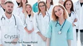  Presentation with stepping - Slides consisting of modern-young-woman-stepping-forward background and a sky blue colored foreground