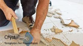  Presentation with modernization - Theme featuring modernization - bathroom is renvoviert background and a coral colored foreground