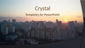  Presentation with modernization - Colorful PPT layouts enhanced with modernization - birdseye view of the city backdrop and a cream colored foreground