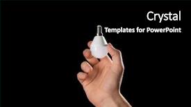  Presentation with black light - Colorful slide deck enhanced with modernization - man holding light bulb backdrop and a black colored foreground