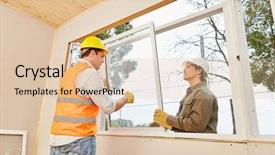  Presentation with modernization - Beautiful slides featuring modernization - mechanichs assembling window mount backdrop and a lemonade colored foreground