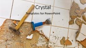  Presentation with modernization - PPT layouts consisting of modernization - renovation uind renovation background and a soft green colored foreground