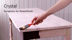  Presentation with restoration - Audience pleasing theme consisting of modernization - restoration of table close-up backdrop and a lemonade colored foreground