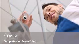  Presentation with light bulb or lightbulb - PPT layouts featuring modernization background - man changing light bulb background and a  colored foreground