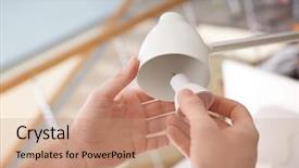  Presentation with modernization - Presentation theme with modernization background - man changing light bulb background and a  colored foreground