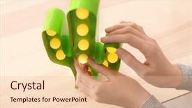  Presentation with light bulb or lightbulb - Beautiful slide deck featuring modernization background - woman changing light bulb backdrop and a lemonade colored foreground