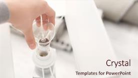  Presentation with light bulb graduation cap - PPT theme with modernization background - woman changing light bulb background and a sky blue colored foreground