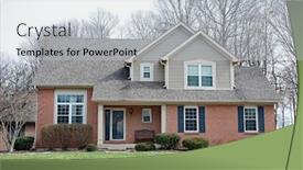  Presentation with black and red - Cool new PPT layouts with modest-red-brick-house backdrop and a lemonade colored foreground