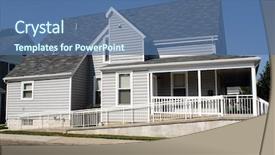  Presentation with ramp - PPT theme featuring modification - house with wheelchair ramp background and a ocean colored foreground