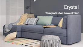  Presentation with room interior design - Amazing PPT layouts having modular - beautiful room interior with comfortable backdrop and a  colored foreground