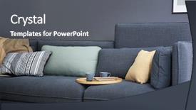  Presentation with elephant in the room - PPT theme featuring modular - beautiful trendy room interior background and a  colored foreground