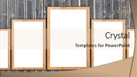  Presentation with wooden - Colorful theme enhanced with modular - wooden frames on the wooden backdrop and a  colored foreground