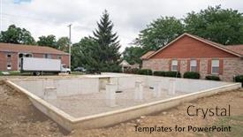  Presentation with foundation - Presentation featuring modular-home-crawl-space-foundation background and a coral colored foreground