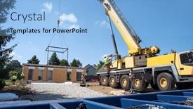  Presentation with home - Slide set with modular-home-second-half-lowered background and a  colored foreground