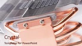  Presentation with processor - Colorful presentation theme enhanced with module 1 - computer processor cooler or radiator backdrop and a lemonade colored foreground