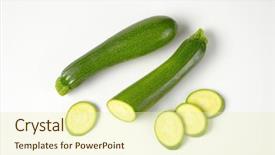  Presentation with whole grain flour - Audience pleasing PPT layouts consisting of whole and sliced courgettes backdrop and a cream colored foreground