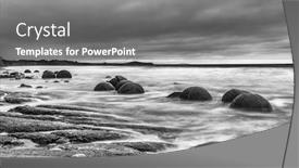  Presentation with new zealand - Slide set enhanced with moeraki-boulders-on-the-koekohe background and a gray colored foreground