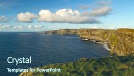  Presentation with ireland - Presentation design consisting of moher in co clare ireland background and a ocean colored foreground