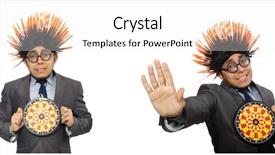  Presentation with funny - PPT layouts featuring mohicans - funny man with mohawk hairstyle background and a white colored foreground