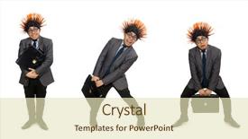  Presentation with funny - Colorful slides enhanced with mohicans - funny man with mohawk hairstyle backdrop and a  colored foreground