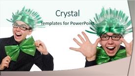  Presentation with old wite man and his music - Amazing slides having mohicans - funny man with mohawk hairstyle backdrop and a  colored foreground