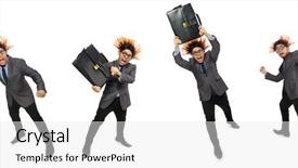  Presentation with old wite man and his music - PPT layouts featuring mohicans - funny man with mohawk hairstyle background and a  colored foreground