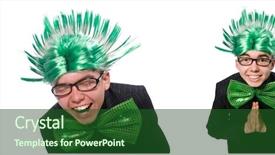  Presentation with funny - PPT layouts with mohicans - funny man with mohawk hairstyle background and a  colored foreground