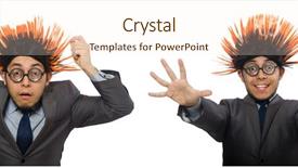  Presentation with funny - Presentation having mohicans - funny man with mohawk hairstyle background and a  colored foreground