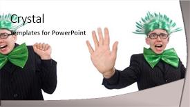  Presentation with funny - Presentation design with mohicans - funny man with mohawk hairstyle background and a white colored foreground