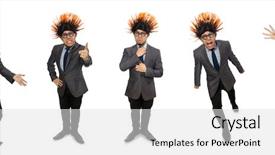  Presentation with funny - Audience pleasing presentation design consisting of mohicans - funny man with mohawk hairstyle backdrop and a light gray colored foreground