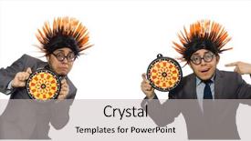  Presentation with funny - Presentation with mohicans - funny man with mohawk hairstyle background and a light gray colored foreground