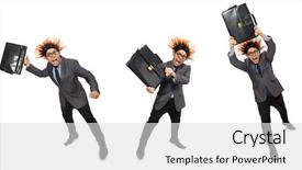  Presentation with urine of funny - Cool new slides with mohicans - funny man with mohawk hairstyle backdrop and a light gray colored foreground