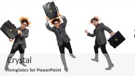  Presentation with funny - Slides consisting of mohicans - funny man with mohawk hairstyle background and a light gray colored foreground