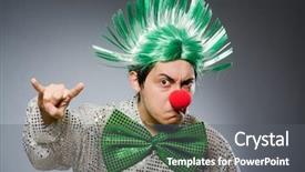  Presentation with funny - Slide set with mohicans - funny man with mohawk hairstyle background and a  colored foreground
